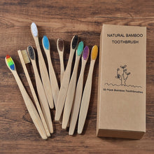 Load image into Gallery viewer, New design mixed color bamboo toothbrush