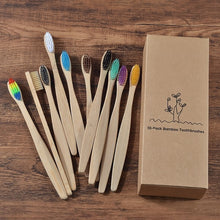 Load image into Gallery viewer, New design mixed color bamboo toothbrush