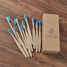 Load image into Gallery viewer, New design mixed color bamboo toothbrush