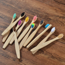 Load image into Gallery viewer, New design mixed color bamboo toothbrush