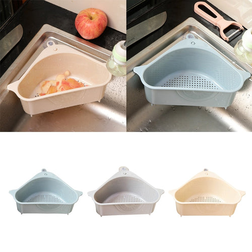 Multifunctional Corner Sink Drain Rack