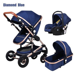 Newborn Baby Stroller 3 in 1 High Landscape Carriage