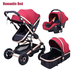 Newborn Baby Stroller 3 in 1 High Landscape Carriage