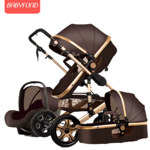 Newborn Baby Stroller 3 in 1 High Landscape Carriage