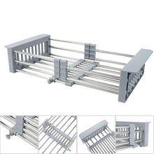 Load image into Gallery viewer, Stainless Steel Adjustable Telescopic Kitchen Over Sink Dish